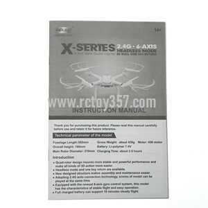 RCToy357.com - MJX X101C 2.4G 6 Axis Gyro 3D RC Quadcopter toy Parts Manual book
