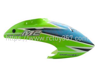 RCToy357.com - Head cover Green Omphobby M2 EXPLORE/V2 RC Helicopter Spare Parts - Click Image to Close