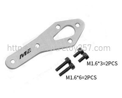RCToy357.com - Tail motor reinforcement plate set Silver Omphobby M2 EXPLORE/V2 RC Helicopter Spare Parts - Click Image to Close