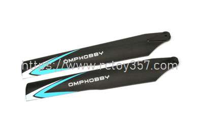 RCToy357.com - Main propeller Blue Omphobby M2 2019 Version RC Helicopter Spare Parts