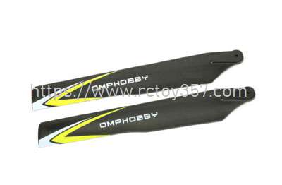 RCToy357.com - Main propeller Yellow Omphobby M2 EXPLORE/V2 RC Helicopter Spare Parts