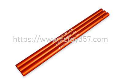 RCToy357.com - 2020 Version Aluminum tail pipe Orange Omphobby M2 RC Helicopter Spare Parts