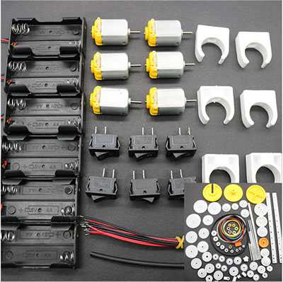 (image for) 6 motor kits + 82 gear packs Assembling Make Kit Electronic component parts