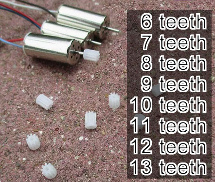 RCToy357.com - 6 teeth/7 teeth/8 teeth/9 teeth/10 teeth/11 teeth/12 teeth/13 teeth Motor gear 4pcs (plastic) for rc airplane helicopter Drone Quadcopter