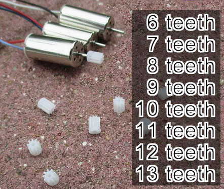 (image for) 6 teeth/7 teeth/8 teeth/9 teeth/10 teeth/11 teeth/12 teeth/13 teeth Motor gear 4pcs (plastic) for rc airplane helicopter Drone Quadcopter