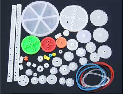(image for) 43 kinds of gear pack upgrades, plastic motor gears, main shafts, gears, worm and rack models