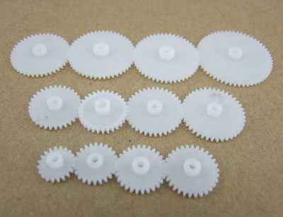 RCToy357.com - 12 kinds of motor spindle single-layer gear package toys motor model scientific experiment DIY reduction gear - Click Image to Close