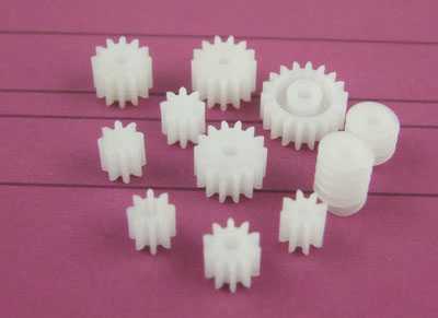 RCToy357.com - 9 kinds of main shaft gear + 2 kinds of worm gear plastic gear bag DIY robot toy car motor accessories - Click Image to Close