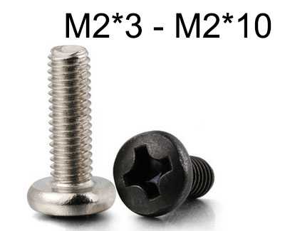 RCToy357.com - BM flat head machine screw M2*3 - M2*10