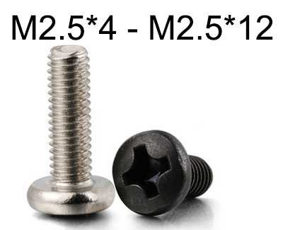 RCToy357.com - BM flat head machine screw M2.5*4 - M2.5*12