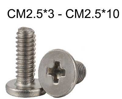 (image for) CM Cross Flat Head Screw CM2.5*3 - CM2.5*10