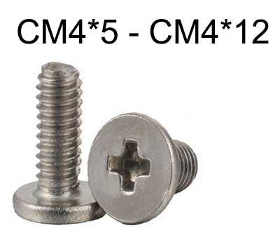 (image for) CM Cross Flat Head Screw CM4*5 - CM4*12