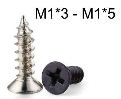 RCToy357.com - KA countersunk head Sharp tail Self-tapping screws M1*3 - M1*5