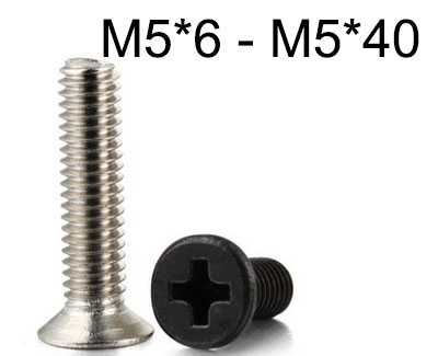 RCToy357.com - KM countersunk head machine screws M5*6 - M5*40