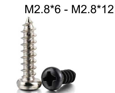 RCToy357.com - PA round head self-tapping Pointed screw M2.8*6 - M2.8*12