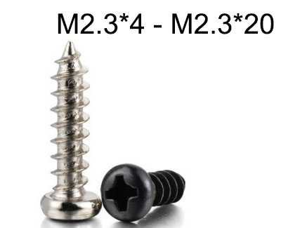 RCToy357.com - PA round head self-tapping Pointed screw M2.3*4 - M2.3*20