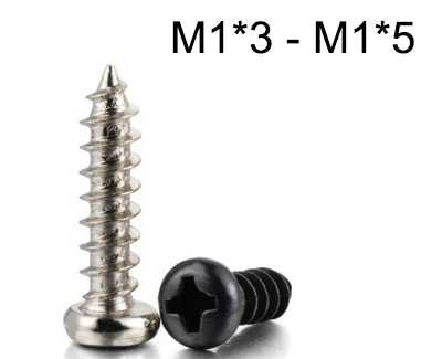 RCToy357.com - PA round head self-tapping Pointed screw M1*3 - M1*5