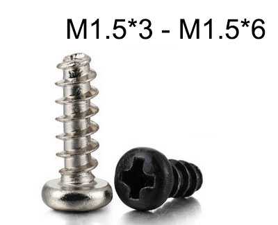 PB round head flat tail self-tapping screws M1.5*3 - M1.5*6 (image for) PB round head flat tail self-tapping screws M1.5*3 - M1.5*6