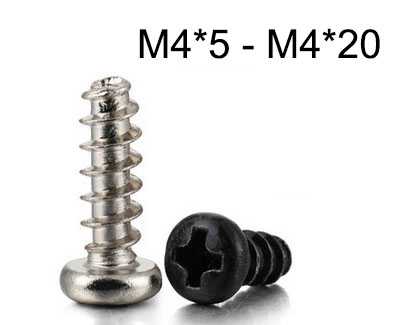 PB round head flat tail self-tapping screws M4*5 - M4*20 (image for) PB round head flat tail self-tapping screws M4*5 - M4*20