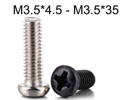 RCToy357.com - PM Round head machine screw M3.5*4.5 - M3.5*35