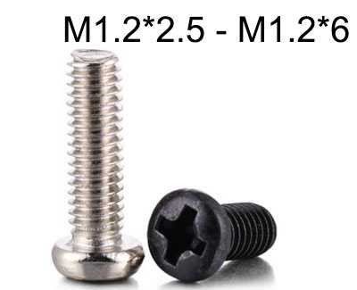 RCToy357.com - PM Round head machine screw M1.2*2.5 - M1.2*6