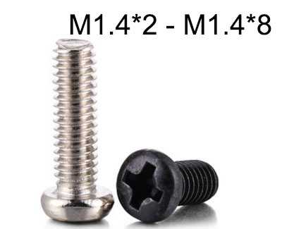 RCToy357.com - PM Round head machine screw M1.4*2 - M1.4*8