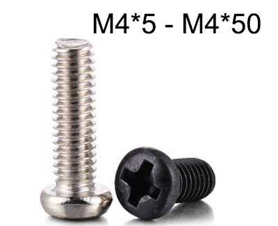 RCToy357.com - PM Round head machine screw M4*5 - M4*50