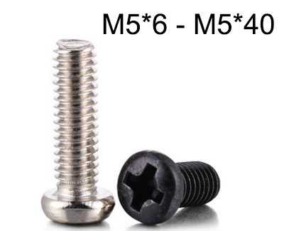 RCToy357.com - PM Round head machine screw M5*6 - M5*40