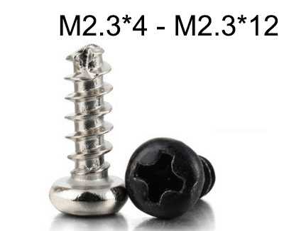RCToy357.com - PT round head tail-breaking self-tapping screws M2.3*4 - M2.3*12