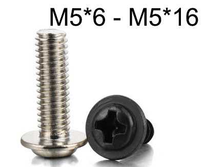RCToy357.com - PWM round head machine screws with pad M5*6 - M5*16