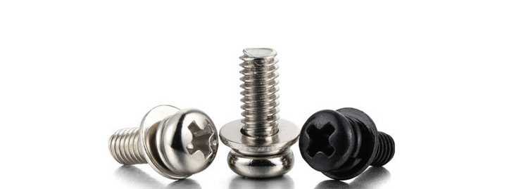 Round head three combination screws