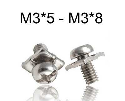 RCToy357.com - Square pad combination screws M3*5 - M3*8