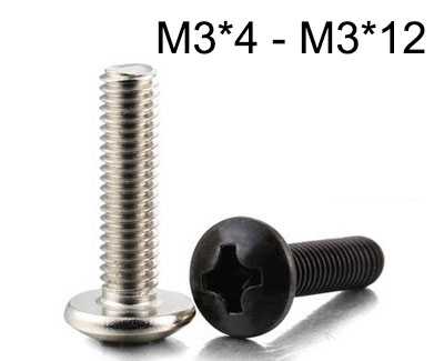 RCToy357.com - TM flat head machine screw M3*4 - M3*12