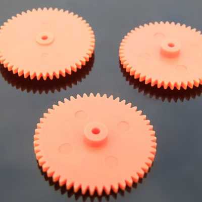(image for) Soft orange red 562A gear plastic gear single-layer gear DIY motor gear reduction box toy model parts（4pcs）