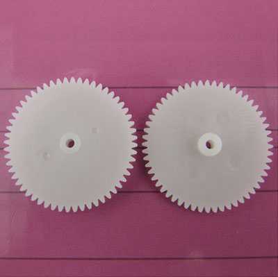 RCToy357.com - White single-layer gear 56 teeth large gear 562A 0.5 die DIY gear motor gear（4pcs） - Click Image to Close