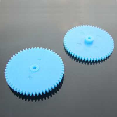 RCToy357.com - Blue 562A single-layer gear 56-tooth motor plastic gear four-wheel drive gearbox gear transmission parts（4pcs）