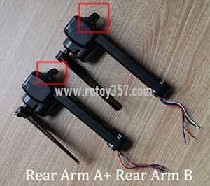 RCToy357.com - SJ R/C Z5 RC Drone toy Parts Rear Arm A (Rear right Arm) + Rear Arm B (Rear left Arm)