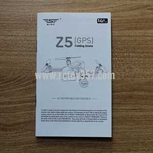 (image for) SJ R/C Z5 RC Drone toy Parts English manual book