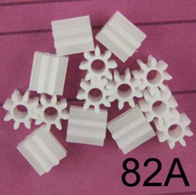 RCToy357.com - Spindle straight tooth gear 82A 0.5 module 8 teeth 1.95MM hole inner diameter motor car model motor gear parts (4pcs)