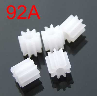 RCToy357.com - 92A main shaft gear model accessories assembly parts single-layer gear 9 teeth hole inner diameter 1.95MM motor gear (4pcs) - Click Image to Close