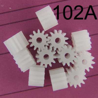(image for) Spindle straight tooth gear 102A 0.5 module 10 teeth 1.95M bore inner diameter motor car model motor gear accessories (4pcs)