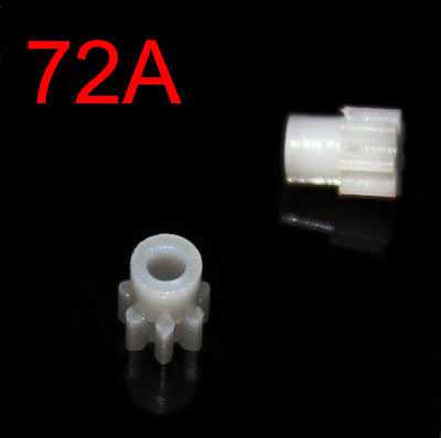 (image for) 72A plastic gear spindle gear straight teeth 7 teeth hole inner diameter 1.95mm 0.5 mold toy accessories motor gear (4pcs)