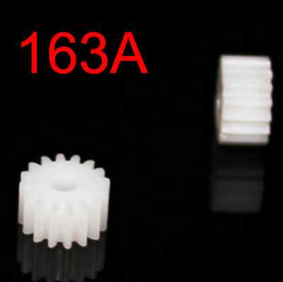 RCToy357.com - 163A spindle plastic gear 16 teeth 2.95mm hole diameter straight tooth motor gear model toy DIY parts (4pcs)