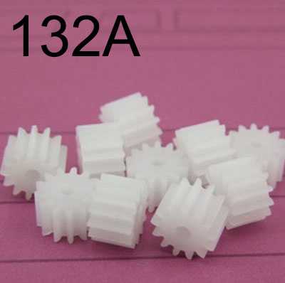 RCToy357.com - Spindle straight tooth gear 132A 0.5 module 13 teeth 1.95MM bore inner diameter motor car model motor gear parts (4pcs) - Click Image to Close