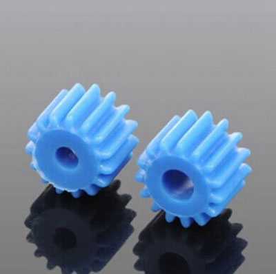 RCToy357.com - 2.3MM hole 3.17MM hole Plastic gear Blue main shaft gear 390 545 550 Motor gear (4pcs)