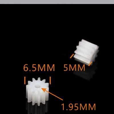 (image for) Spindle straight tooth gear 112A 0.5 module 11 teeth 1.95MM bore inner diameter motor car model motor gear parts (4pcs)