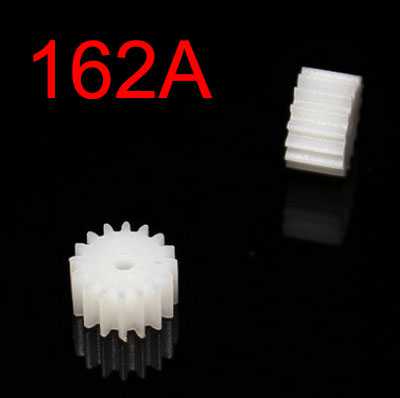 RCToy357.com - Spindle straight tooth gear 162A 0.5 module 16 teeth 1.95MM bore inner diameter motor car model motor gear parts (4pcs)