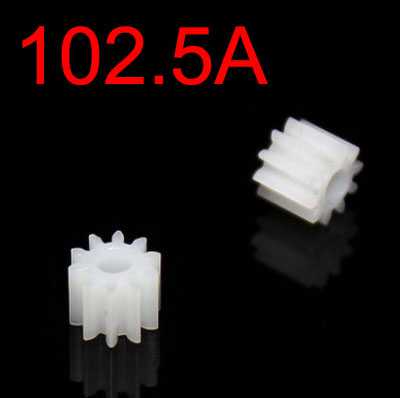 RCToy357.com - Spindle straight tooth gear 102.5A 0.5 module 10 teeth 2.45MM bore inner diameter motor car model motor gear parts (4pcs) - Click Image to Close