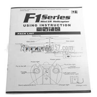 (image for) SYMA F1 toy Parts English manual [Dropdown]