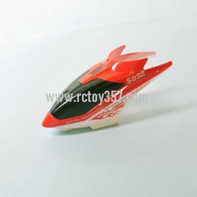 RCToy357.com - SYMA S032 S032G toy Parts Head coverCanopy(Red)